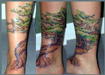 Color Tree Tattoo