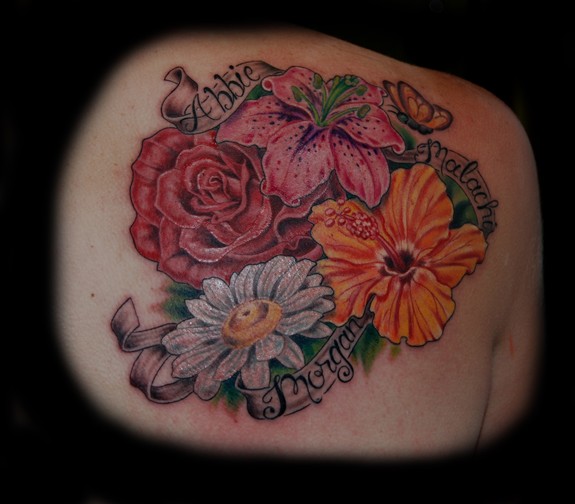  her children's names Keyword Galleries Color Tattoos Flower Tattoos 