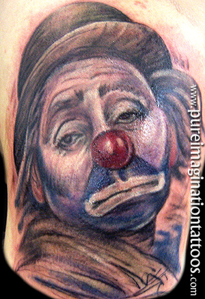 clown tattoo. Clown Painting as Tattoo