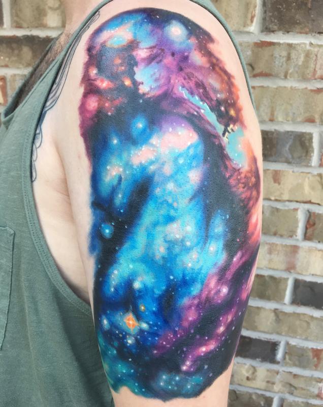 galaxy sleeve tattoo