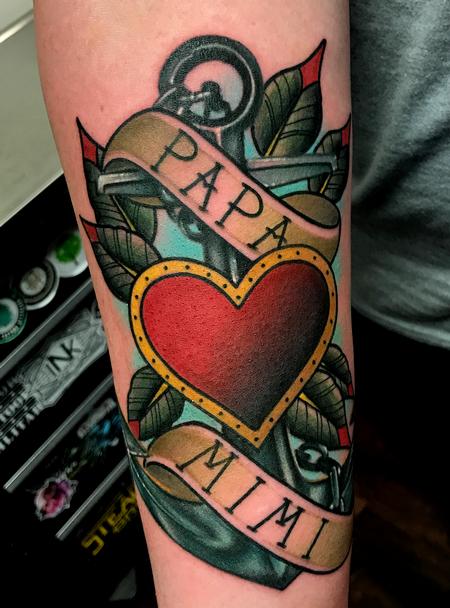 Heart - Heart and Anchor Tattoo