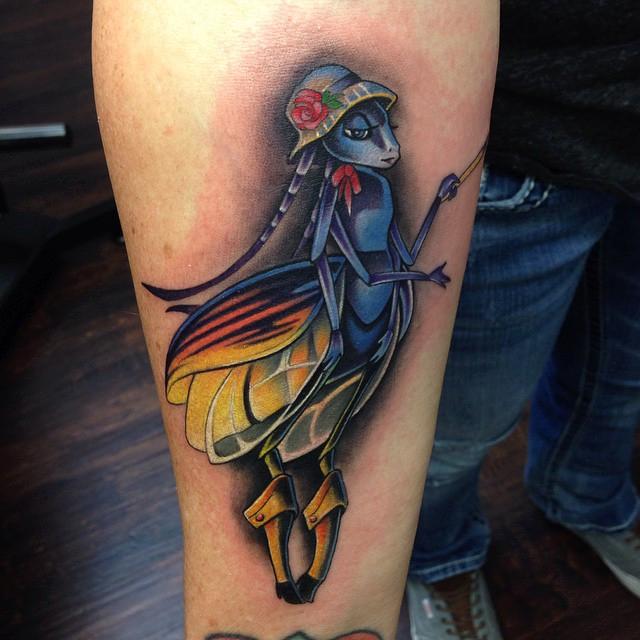 Colorful Firefly Tattoo by David Mushaney : Tattoos