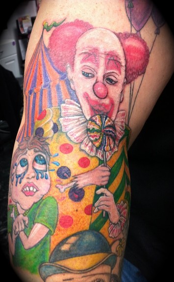 Comments: evil clown, severed arm,. Keyword Galleries: Color Tattoos, 