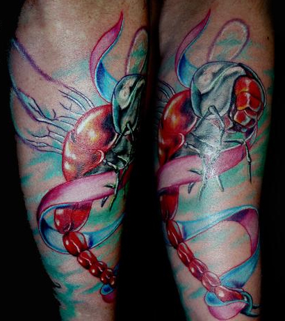 Dragon Fly and Ribbon Tattoo click to view large image