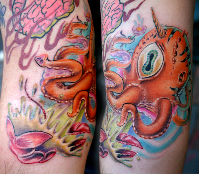 shell tattoo. Tattoo Andy - octopus tattoo