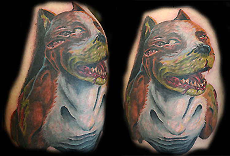 Tattoos. Nature Animal Dog Tattoos. Bull dog