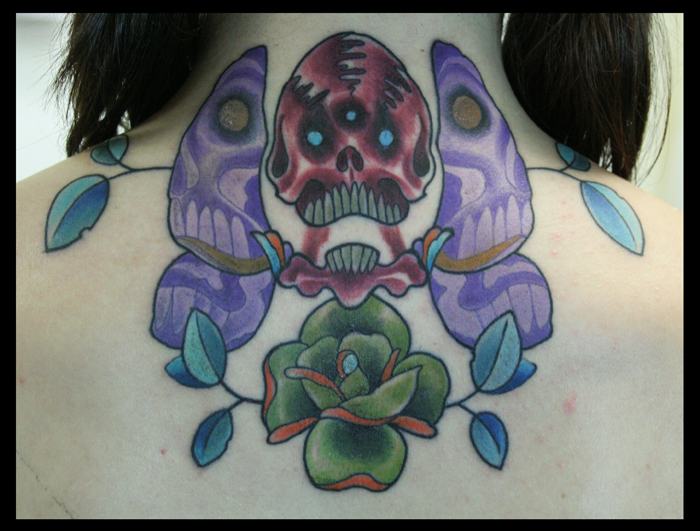 rose skull tattoo. Skull Tattoos,