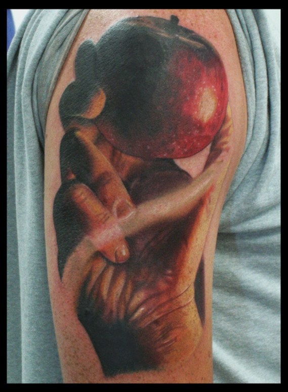 addiction-apple-hand-tattoo
