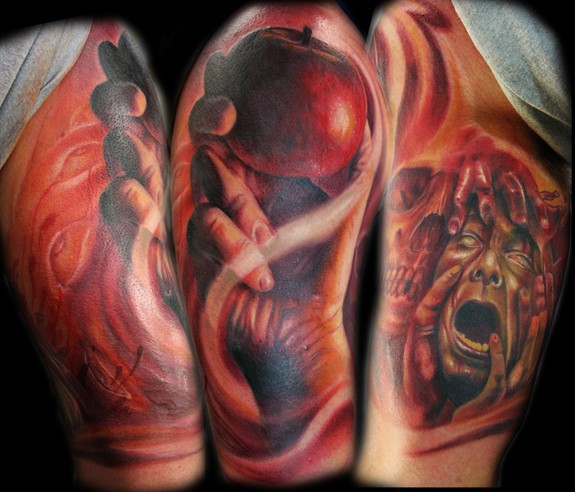 Tattoos Tattoos Skull Addiction Half Sleeve