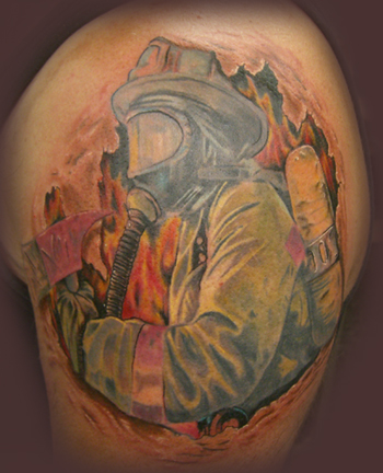 fighter tattoos. Fire-fighters Tattoos,