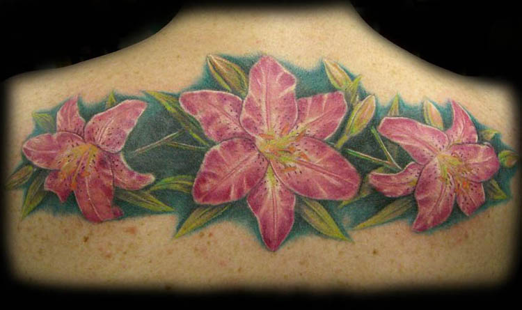 Categories: Lily Flower Tattoos Keyword Galleries: Color Tattoos, Femine Tattoos, Flower Tattoos,