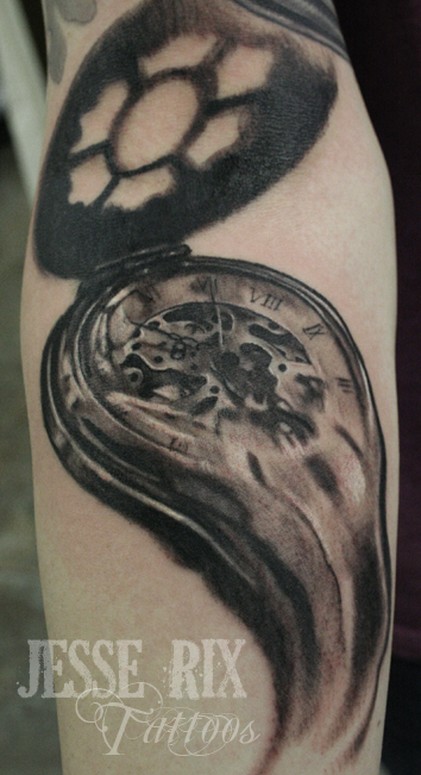 Tattoos. Tattoos Custom. Pocket Watch Tattoo