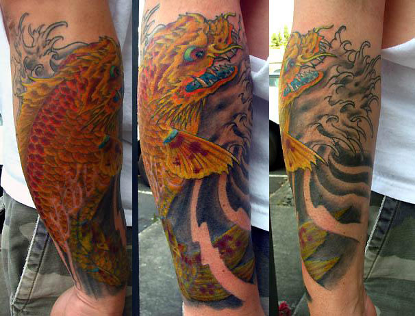 armor koi. Dragon Koi Tattoo.