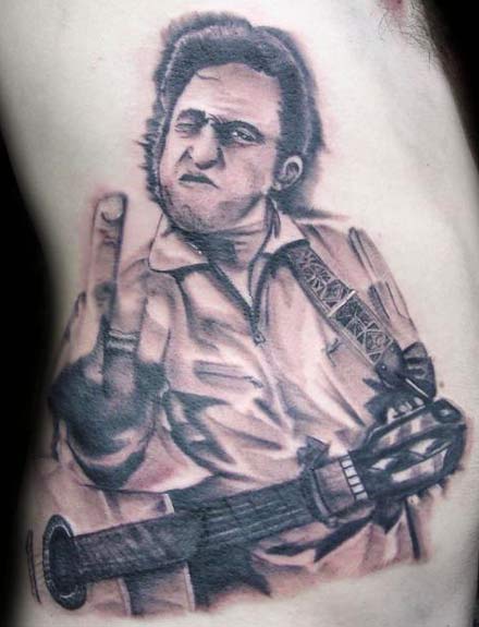Realistic Tattoos Johnny Cash