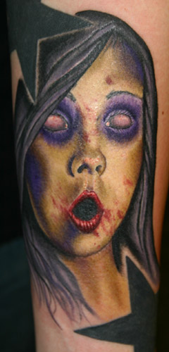 Tattoos - Isaac Bills - Zombie Girl · click to view large image