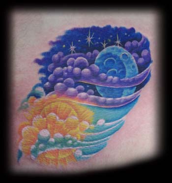 Sun and Moon tattoo