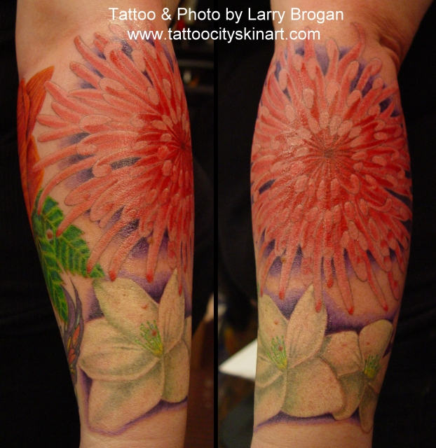 Looking for unique Larry Brogan Tattoos Floral half sleeve