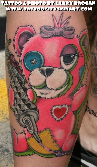Looking for unique Larry Brogan Tattoos Pink Tattooing Teddy Bear