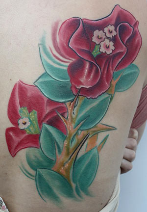 flower shoulder tattoo