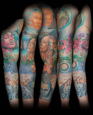 four seasons sleeve tattoo