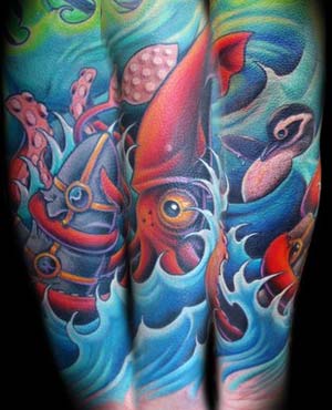 giant squid tattoo