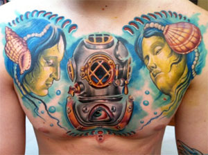 nautical chest tattoo