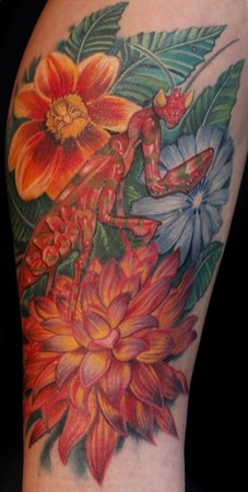 Orchid Mantis Tattoo