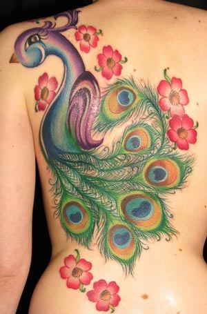 Tattoo of the day goes to Ralph Giordano for this peacock tattoo.