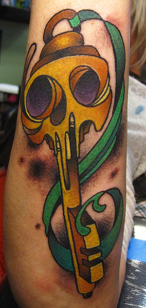 skeleton key tattoo