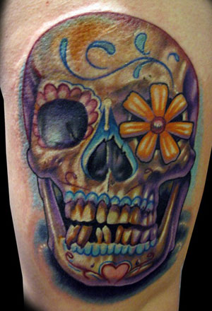 sugar skull tattoo