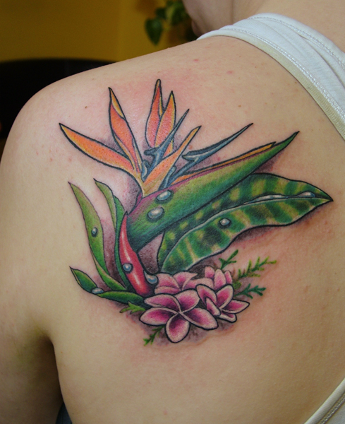 Bird of Paradise Flower Tattoo
