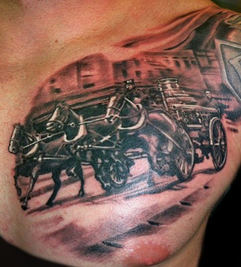Looking for unique Tattoos? Steam fire engine click to view large image