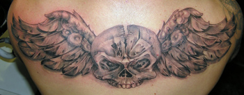 Looking for unique Luca Natalini Tattoos?  skull n' wings