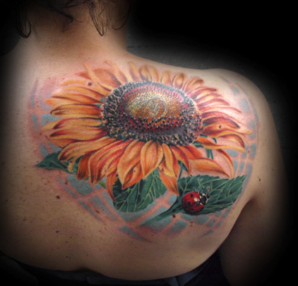 sunflower tattoo. Comments: Sunflower tattoo