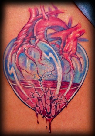 Anatomical Heart Tattoo