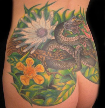 tropical flower tattoos. Tropical Flowers Cover Up