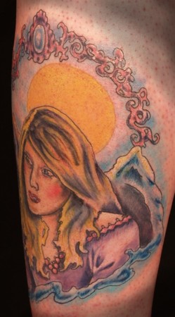 Johnny Love - Good Angel Tattoo Right View