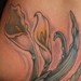 Tattoos - Lilies, Rose and Playing Card Tattoo on Side - 39095