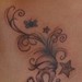 Tattoos - Filigree Swirly Design and Stars and Butterflies Tattoo - 39394