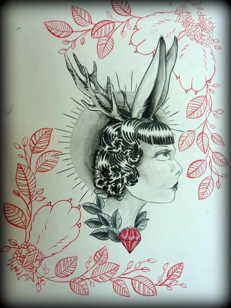 Art Galleries - Jackalope lady - 64026