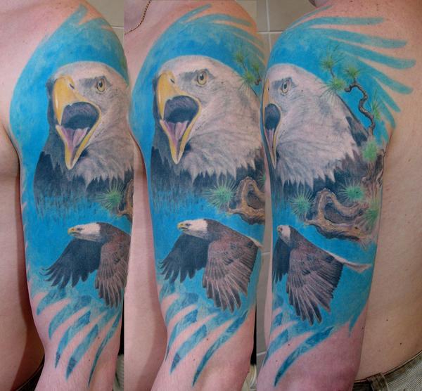 bald eagle tattoo. Sergey Rikhter - Bald Eagle