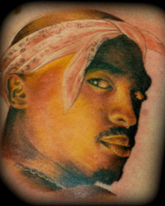 Tupac tattoosportrait of Tupac Shakur tattoo by Johnny Jackson at Texas