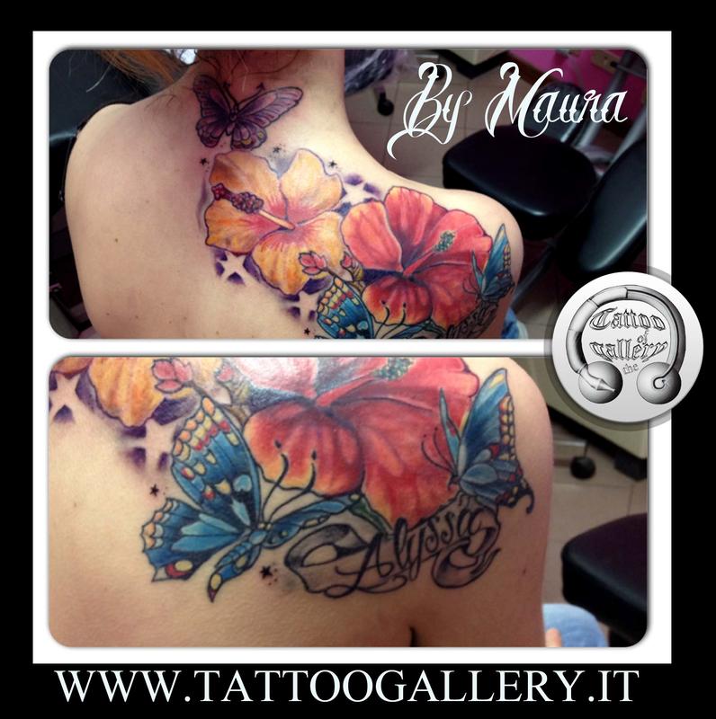 The Gallery Of Tattoo : Tattoos : Nature Animal Butterfly : Tattoo fiori e  farfalle