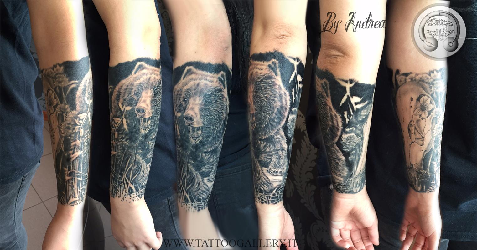 The Gallery Of Tattoo Tattoos Half Sleeve Bear