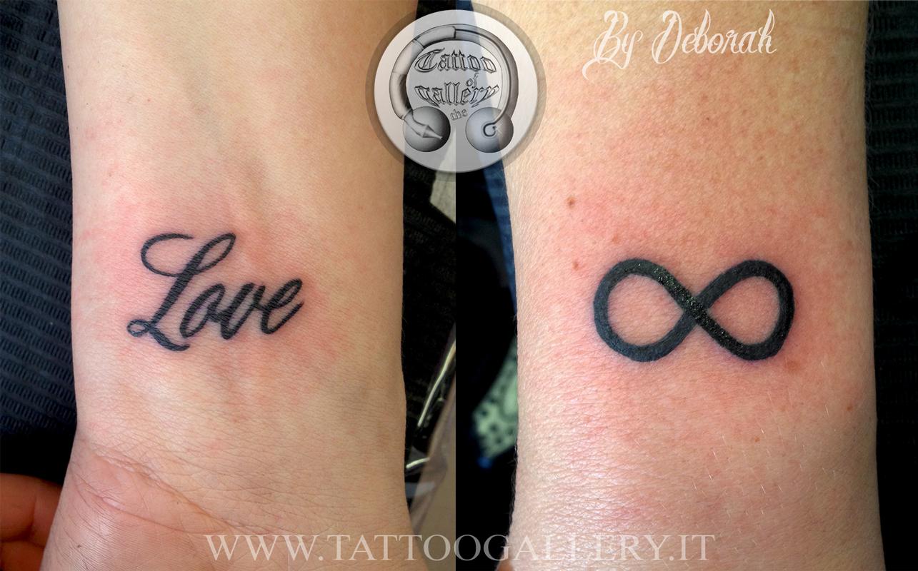 The Gallery Of Tattoo : Tattoos : Lettering : Love + Infinito