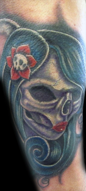 skeleton tattoos. female skeleton tattoos