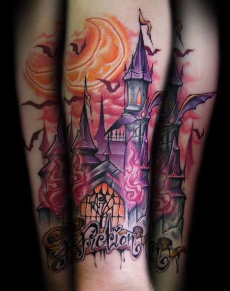 Kelly Doty - Fiction Castle tattoo. Large Image Leave Comment