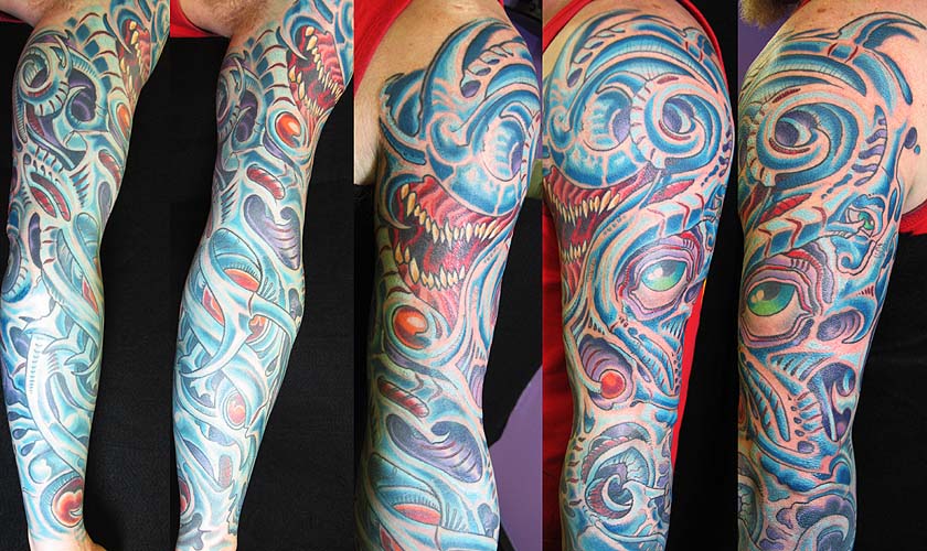 Looking For Unique Bio Mech Tattoos Biomechanical Sleeve