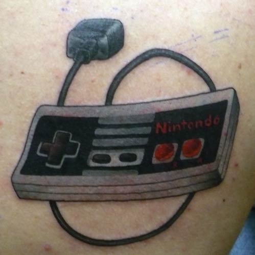Nintendo Contoller Tattoo click to view large image