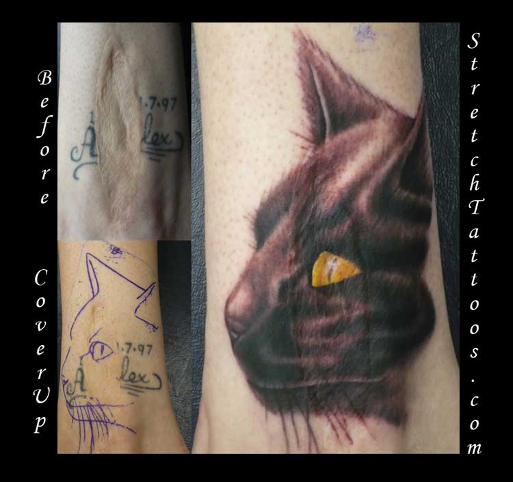 kat tattoos. Cat Tattoos Pictures